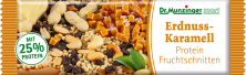 Dr. Munzinger Sport Erdnuss-Karamell Protein Fruchtschnitte